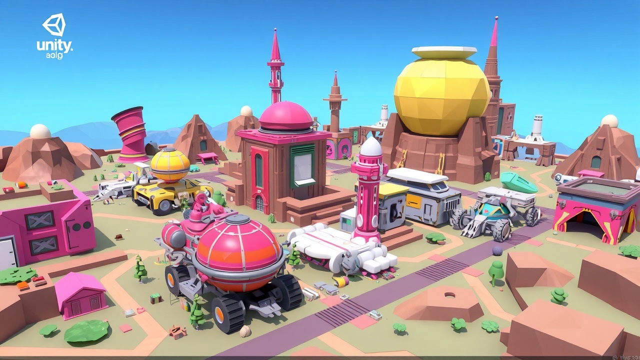 标题建议：BG大游推出Unity3DLowPoly风格科幻基地资产包，释放创意无限可能！这样的标题不仅融入了品牌词BG大游，同时也兼顾了SEO的优化逻辑，能够吸引目标受众的注意。
