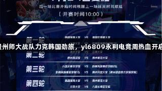 贵州师大战队力克韩国劲旅，yl6809永利电竞周热血开启!