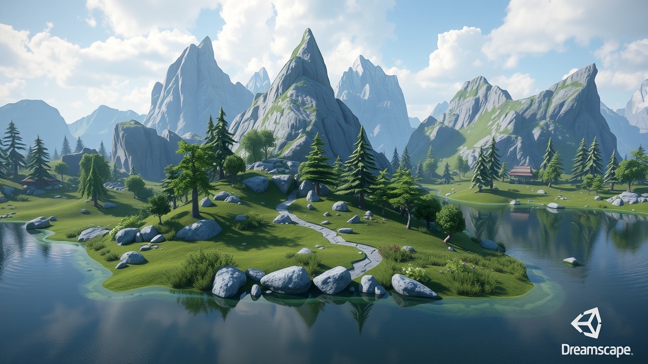 优化后的SEO标题可以是：[爱游戏]探索Unity3D梦境自然全资产包魔幻大陆AssetSet|完美游戏创作素材！