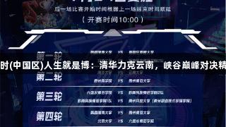 尊龙凯时(中国区)人生就是博:清华力克云南,峡谷巅峰对决精彩回顾