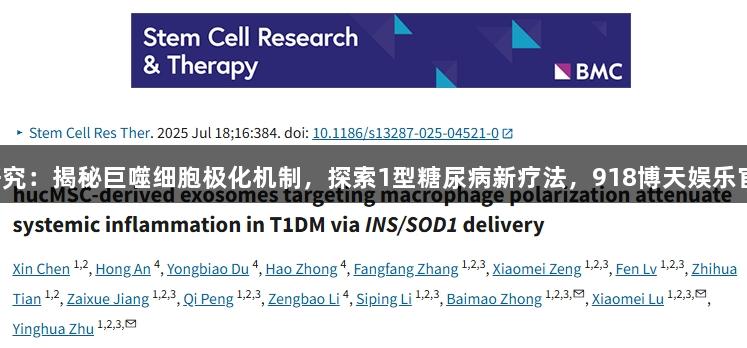 聚焦外泌体研究：揭秘巨噬细胞极化机制，探索1型糖尿病新疗法，918博天娱乐官网携手前行！