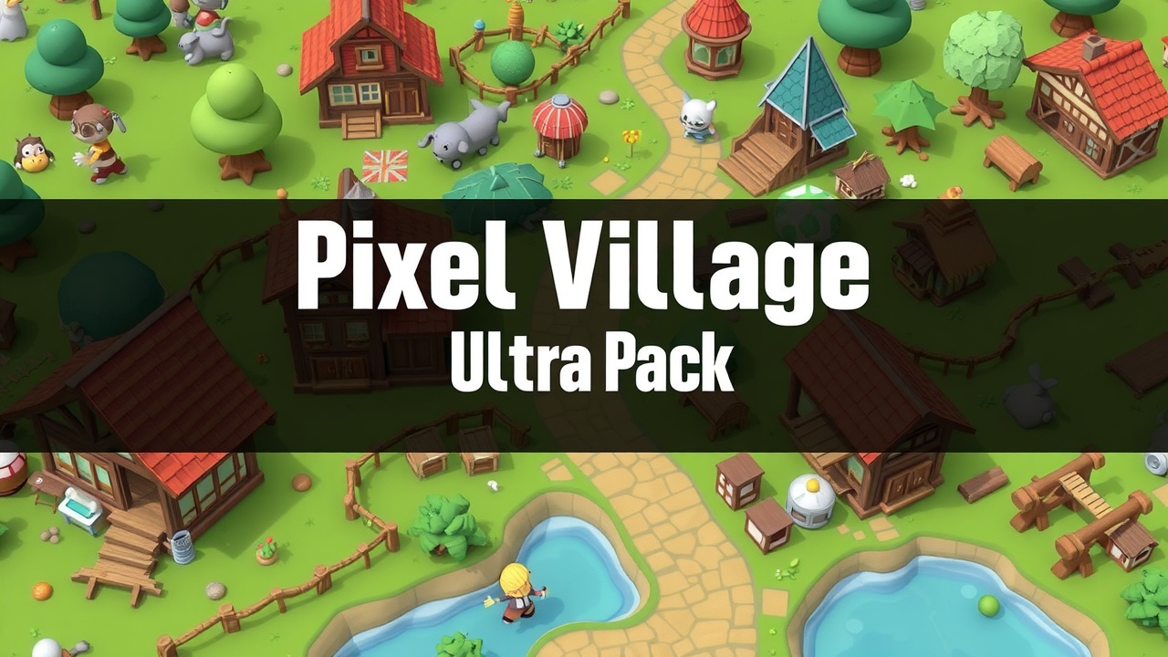 《爱游戏推荐：Unity3D动作冒险资源包-像素村庄UltraPack》