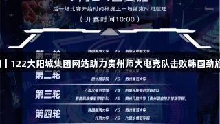 聚焦2025交流周|122大阳城集团网站助力贵州师大电竞队击败韩国劲旅,赛场热血沸腾