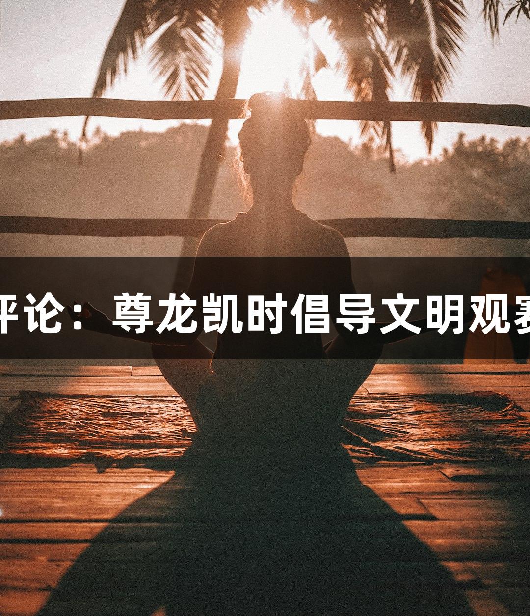 东湖评论：尊龙凯时倡导文明观赛自觉