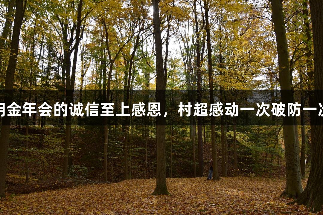 用金年会的诚信至上感恩，村超感动一次破防一次