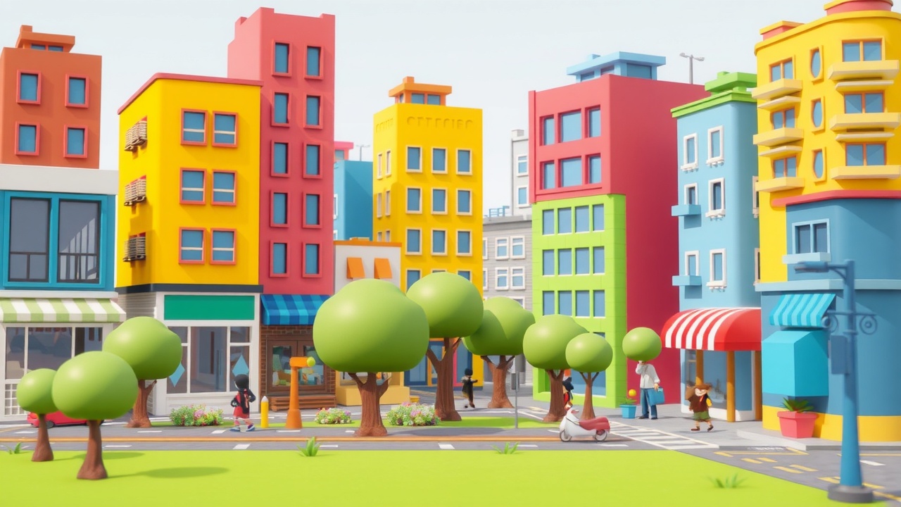 Unity3D：自由之城的低多边形风格资产包AssetSet