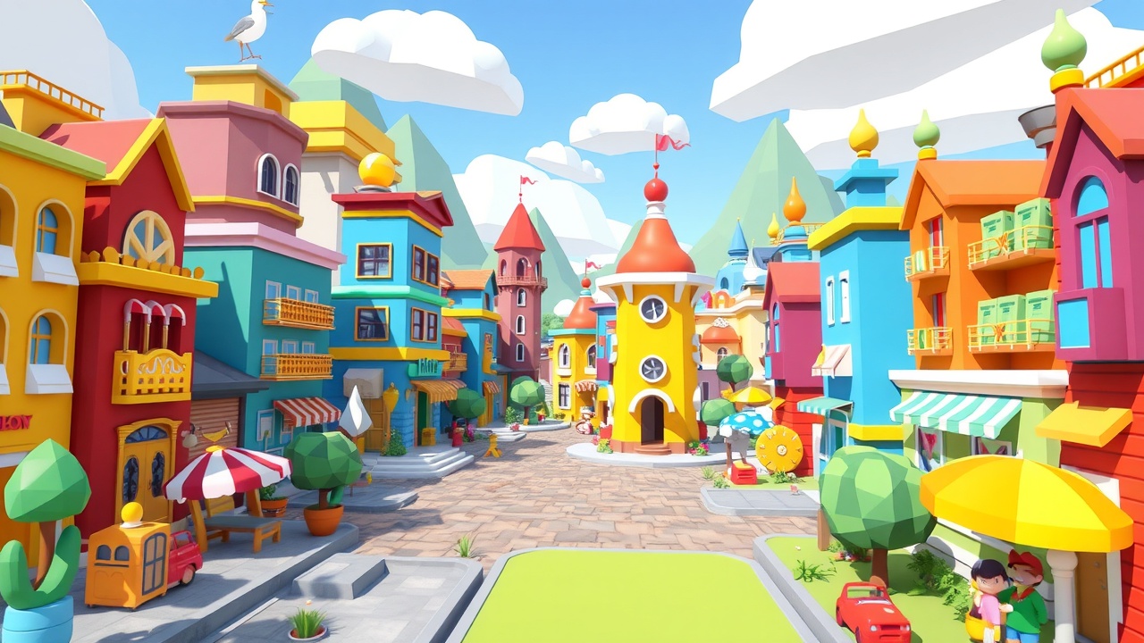 爱游戏推荐：Unity3D低多边形奇境卡通城资产包评测与使用指南