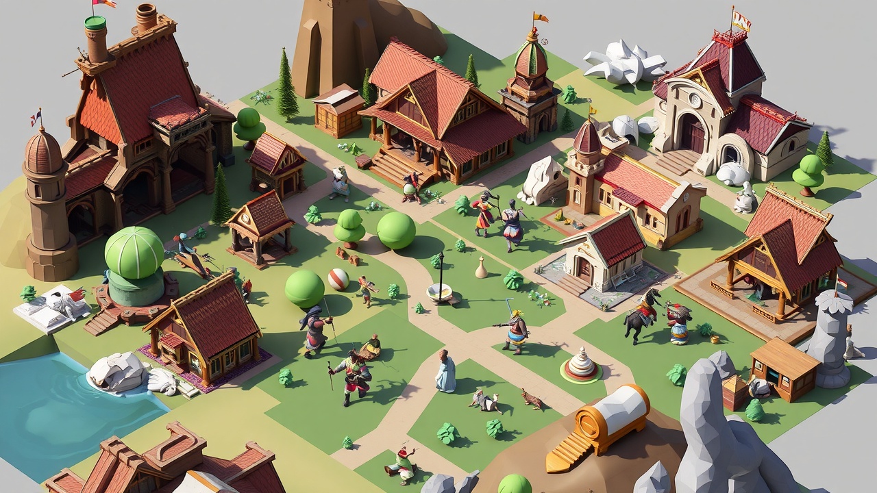 《金年会：低多边形奇境资源包-Unity3D战争策略资产包》
