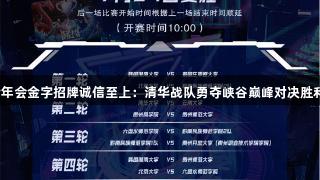 金年会金字招牌诚信至上：清华战队勇夺峡谷巅峰对决胜利！
