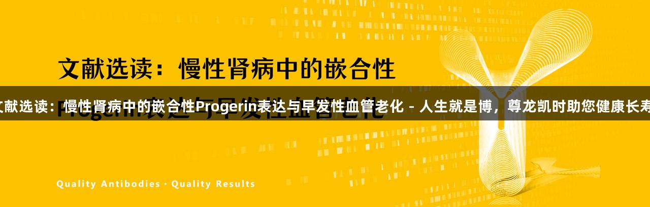文献选读：慢性肾病中的嵌合性Progerin表达与早发性血管老化 - 人生就是博，尊龙凯时助您健康长寿。