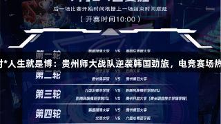 尊龙凯时*人生就是博：贵州师大战队逆袭韩国劲旅，电竞赛场热血沸腾！