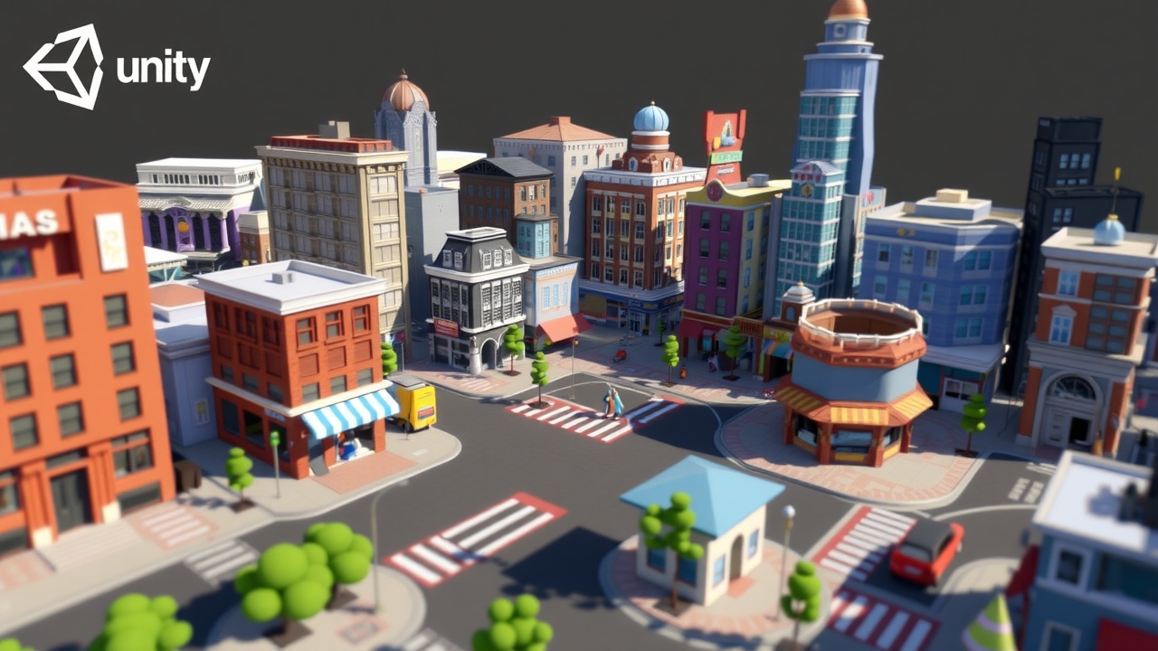 Unity3D:史诗之都低多边形风格资产包AssetSet的介绍