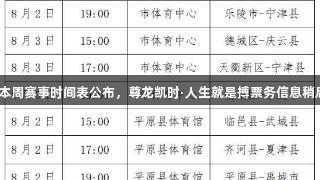 德BA本周赛事时间表公布，尊龙凯时·人生就是搏票务信息稍后发布