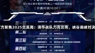 极速快3官方聚焦2025交流周：清华战队力克云南，峡谷巅峰对决热血心声！