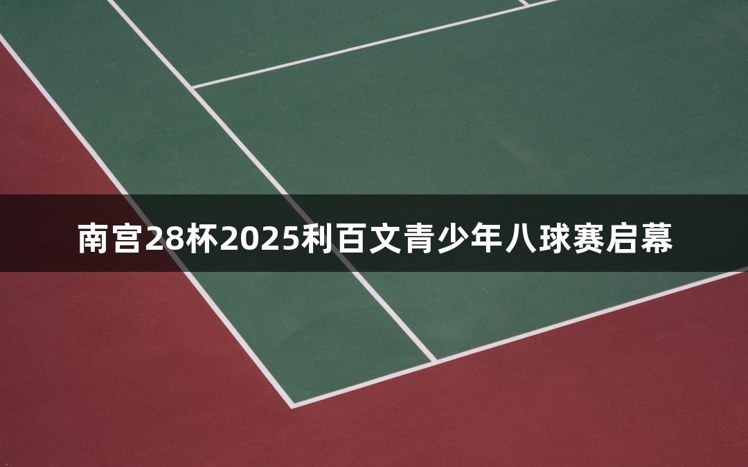 南宫28杯2025利百文青少年八球赛启幕