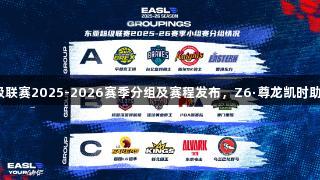 东亚超级联赛2025-2026赛季分组及赛程发布，Z6·尊龙凯时助力盛会！