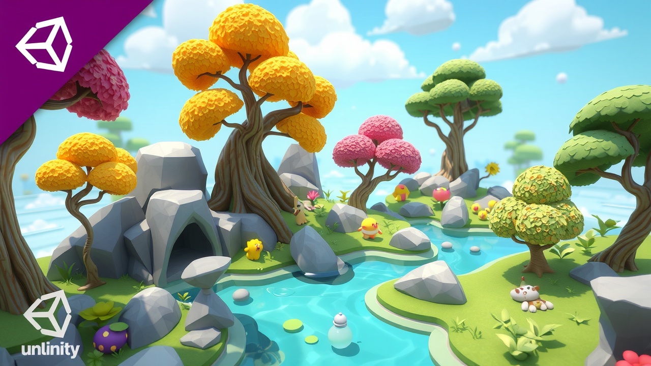 优化后的标题可以是：[金年会]Unity3D低多边形奇境设计工具包——梦境自然全资产包适合游戏开发者！