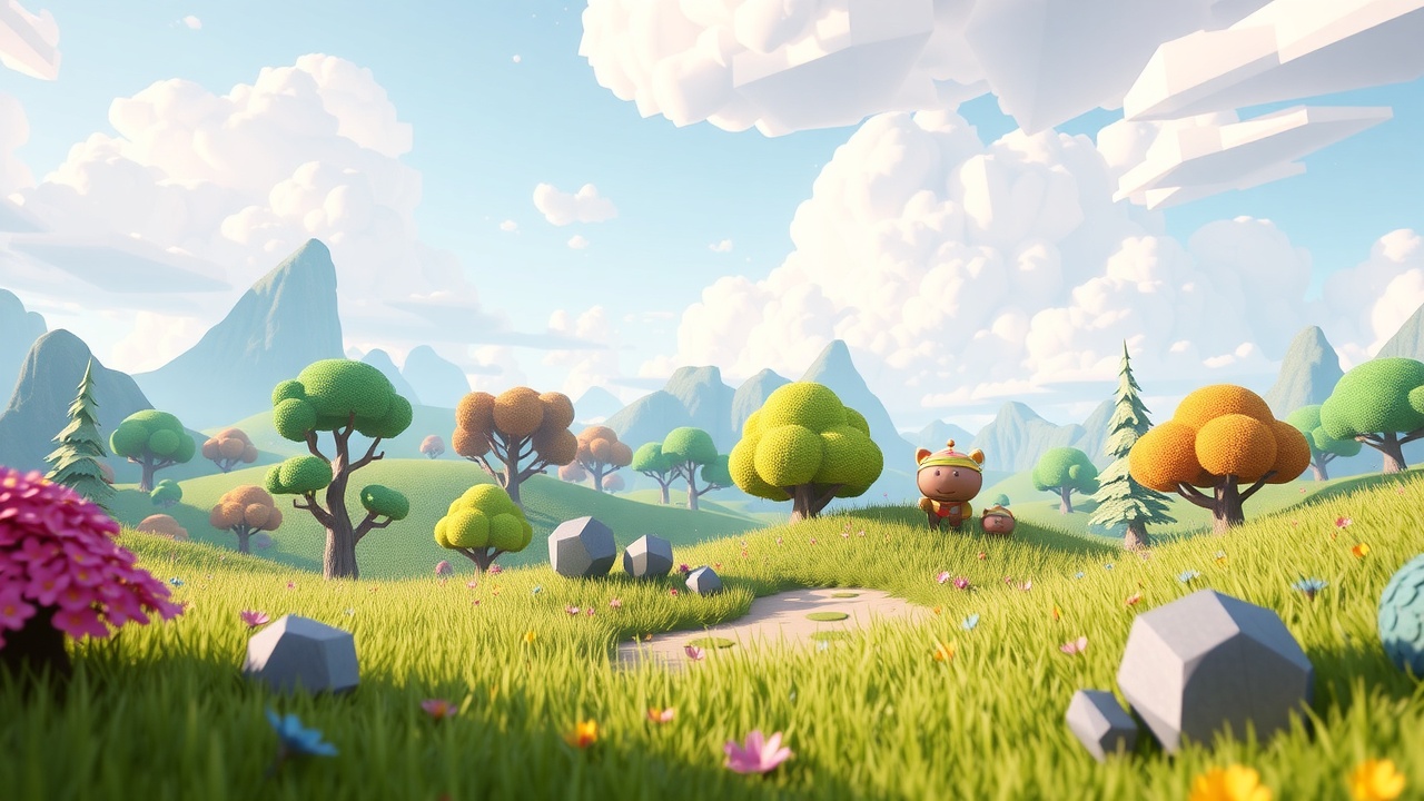 如何在J9九游会官网上使用Unity3D的RPG奇幻全资产包——梦幻草原LowPolyArt？