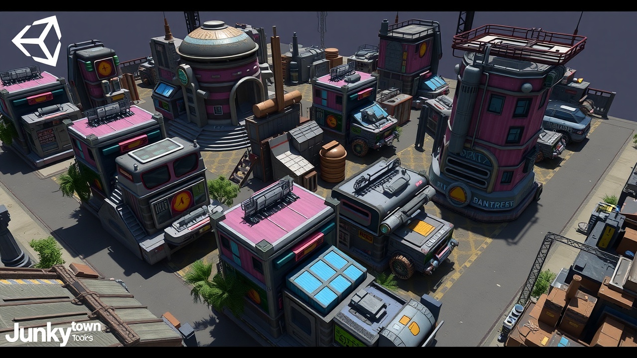 《爱游戏推荐：Unity3D科幻生存全资产包JunkyTownUltimateAssetPack》