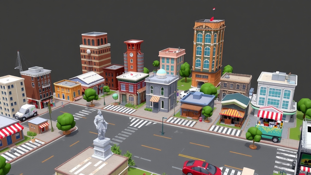 标题建议：[KU酷游]Unity3D低多边形风格资产包《自由之城CompleteAssetPack》全解析，助力创意开发！这种标题不仅包含了品牌词KU酷游，还突出了产品特性，符合SEO优化的要求。