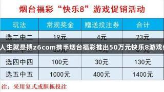 尊龙凯时人生就是搏z6com携手烟台福彩推出50万元快乐8游戏促销活动！