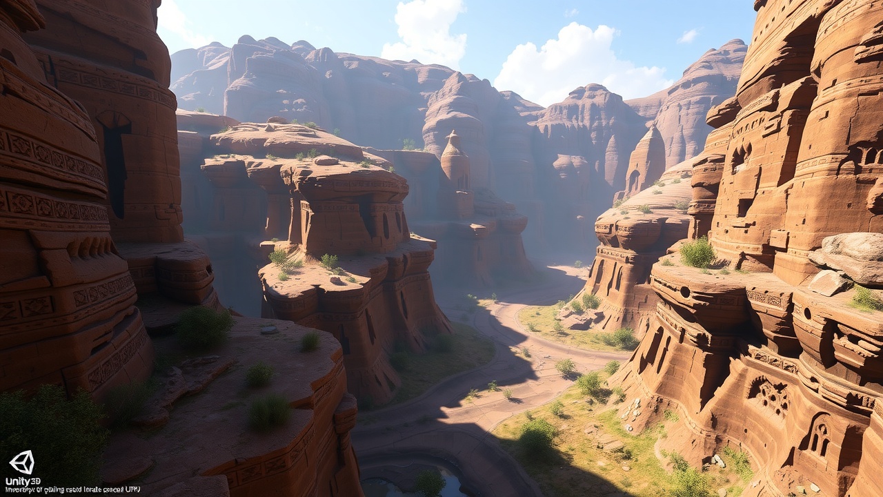 《Unity3D游戏就绪级别ShadowedCanyon探秘：使用j9九游会国际畅玩URP版暗影峡谷》