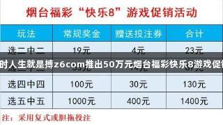 尊龙凯时人生就是搏z6com推出50万元烟台福彩快乐8游戏促销活动！