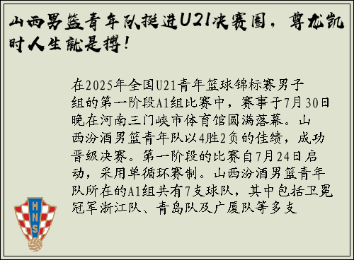 山西男篮青年队挺进U21决赛圈，尊龙凯时人生就是搏！