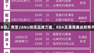 8月8日，南宫28NG相信品牌力量，RBA东港揭幕战即将开打！