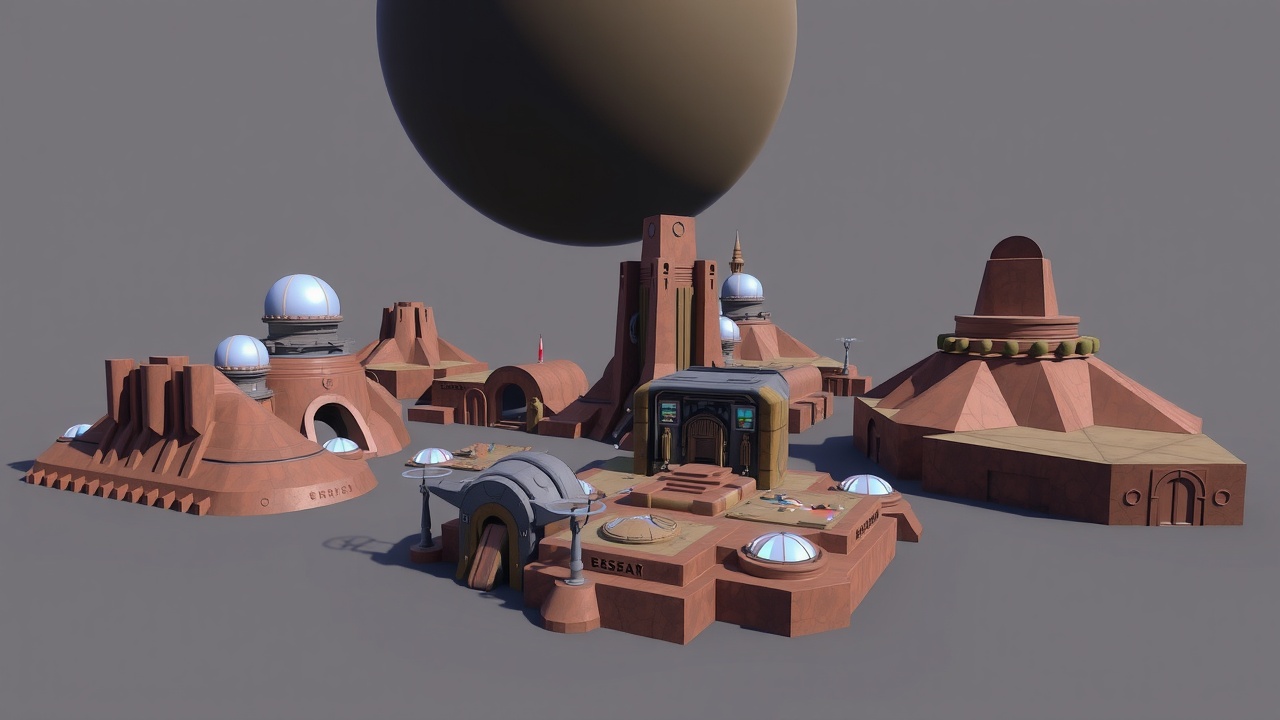 如何使用爱游戏的Unity3D低多边形风格资产包设计科幻基地？