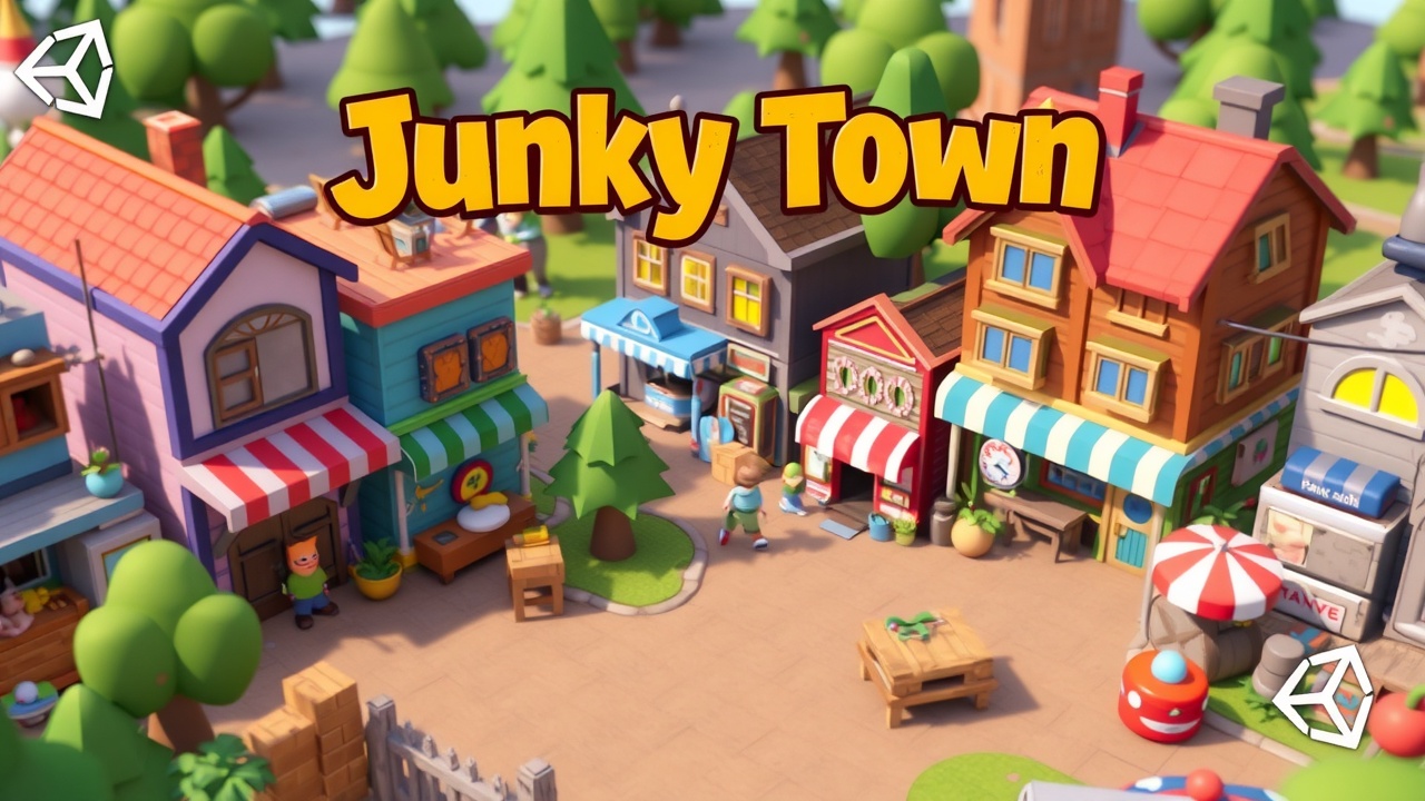 如何在Unity3D中使用金年会的低多边形风格资产包JunkyTownCompleteAssetPack？