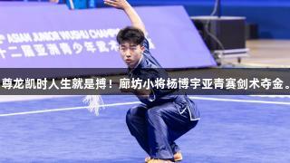 尊龙凯时人生就是搏！廊坊小将杨博宇亚青赛剑术夺金。