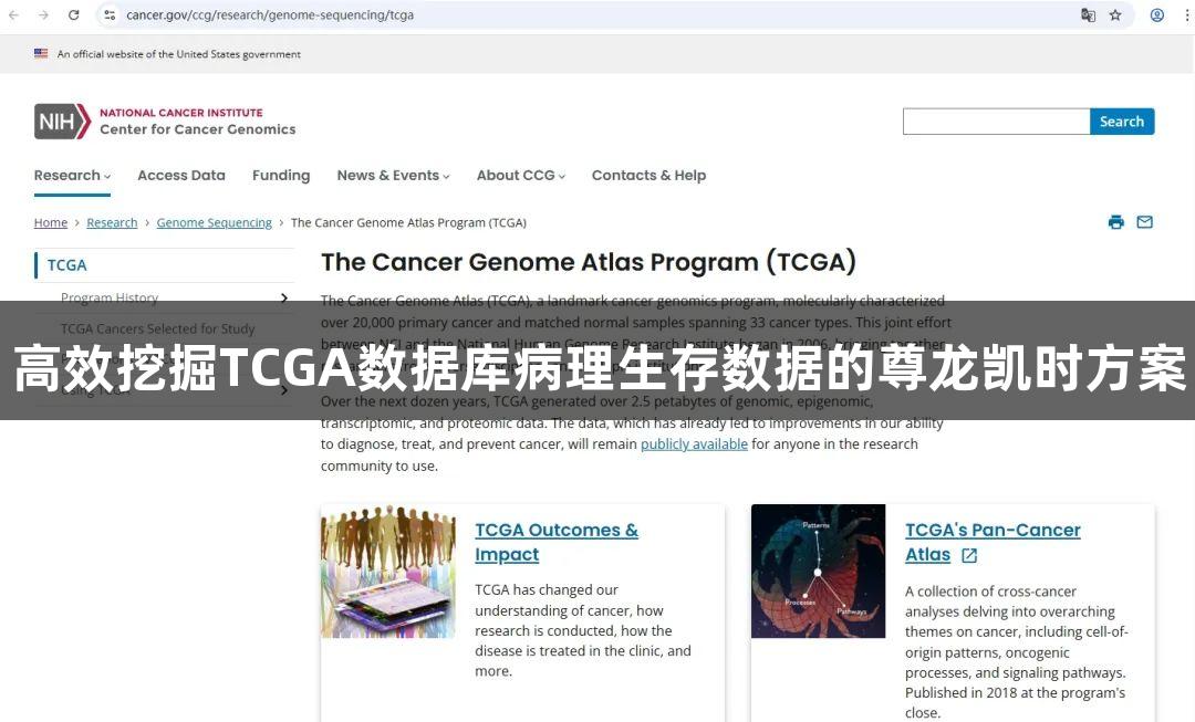 高效挖掘TCGA数据库病理生存数据的尊龙凯时方案