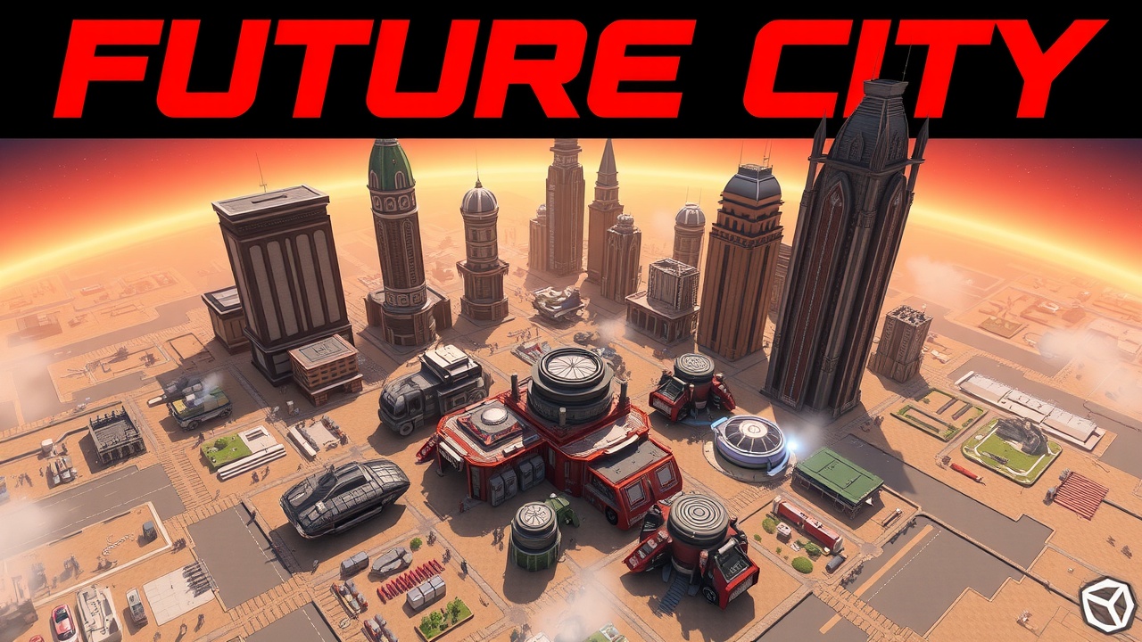 优化后的标题：[Unity3D]J9九游会战争策略资产包：未来之城ResourcePack，助力游戏开发！