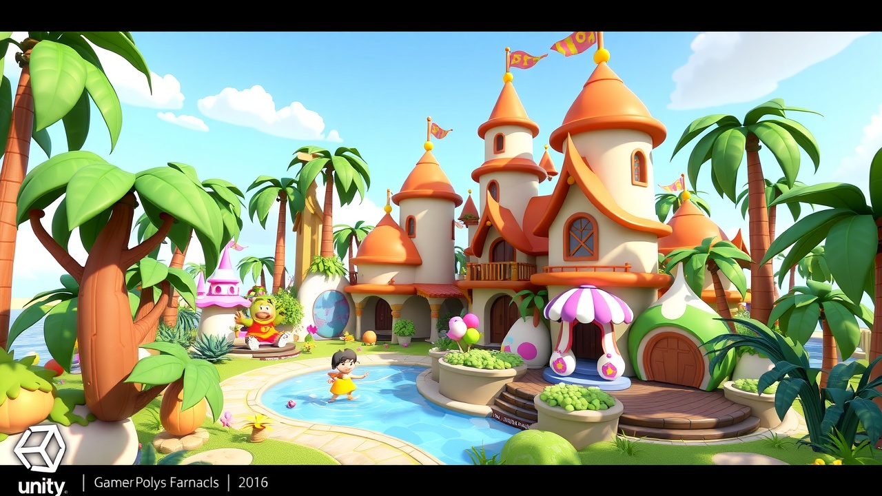 【BG大游】Unity3D低多边形风格卡通乐园资源包下载与评测