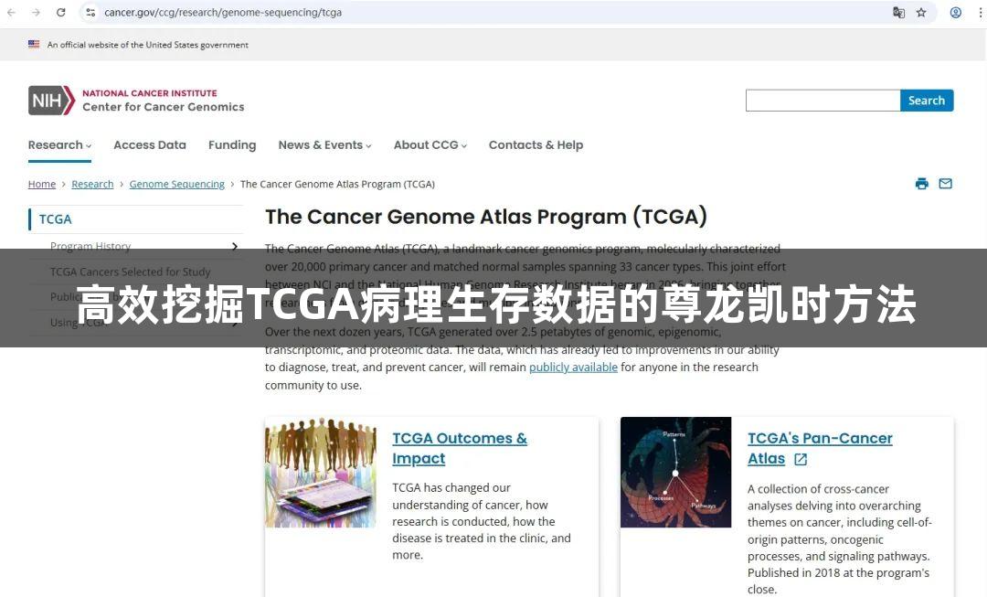 高效挖掘TCGA病理生存数据的尊龙凯时方法