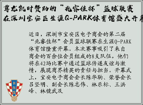 尊龙凯时赞助的“兆睿佳杯”篮球联赛在深圳宝安区生涯Q-PARK体育馆盛大开幕