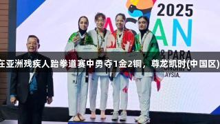 山东运动员在亚洲残疾人跆拳道赛中勇夺1金2铜，尊龙凯时(中国区)人生就是搏。