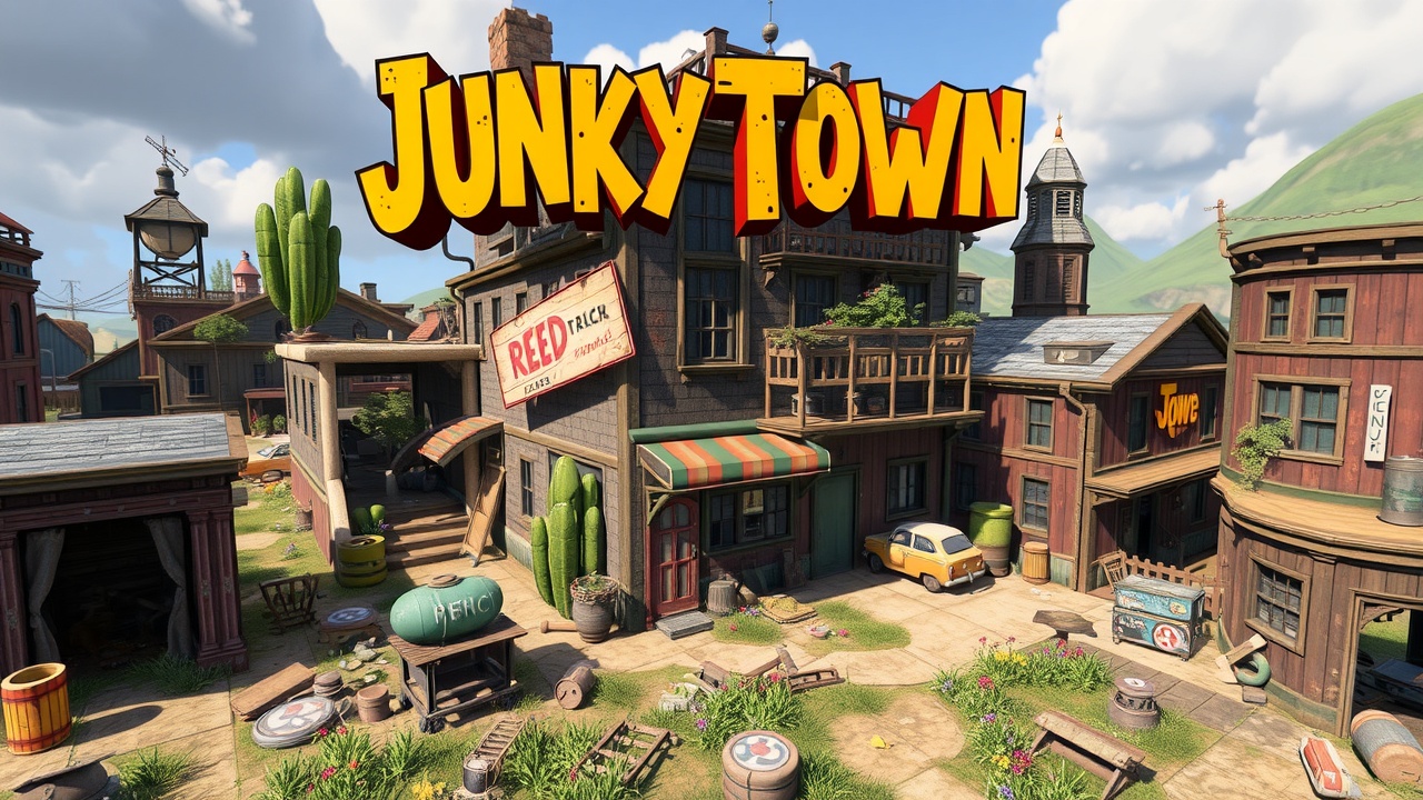 优化后的标题可以是：[KU酷游]致力于提供Unity3d动作冒险资源包JunkyTownAssetBundle，助力您的游戏开发之旅！