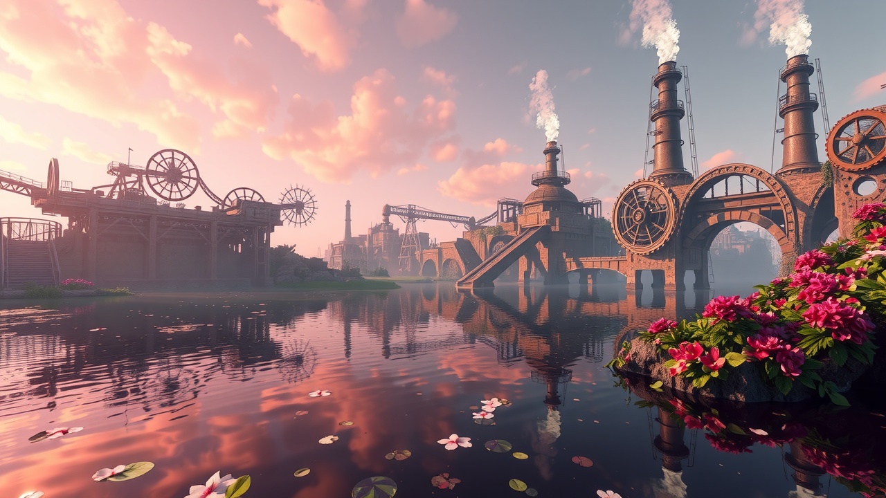 《爱游戏》打造的Unity3D蒸汽湖泊项目:URP游戏就绪级别SteampunkCrystalLake指南