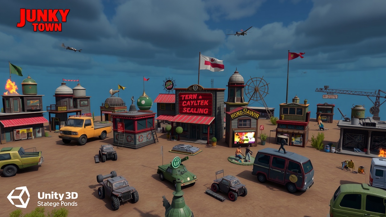 KU酷游推出Unity3D战争策略资产包JunkyTownAssetSet，助力游戏开发者
