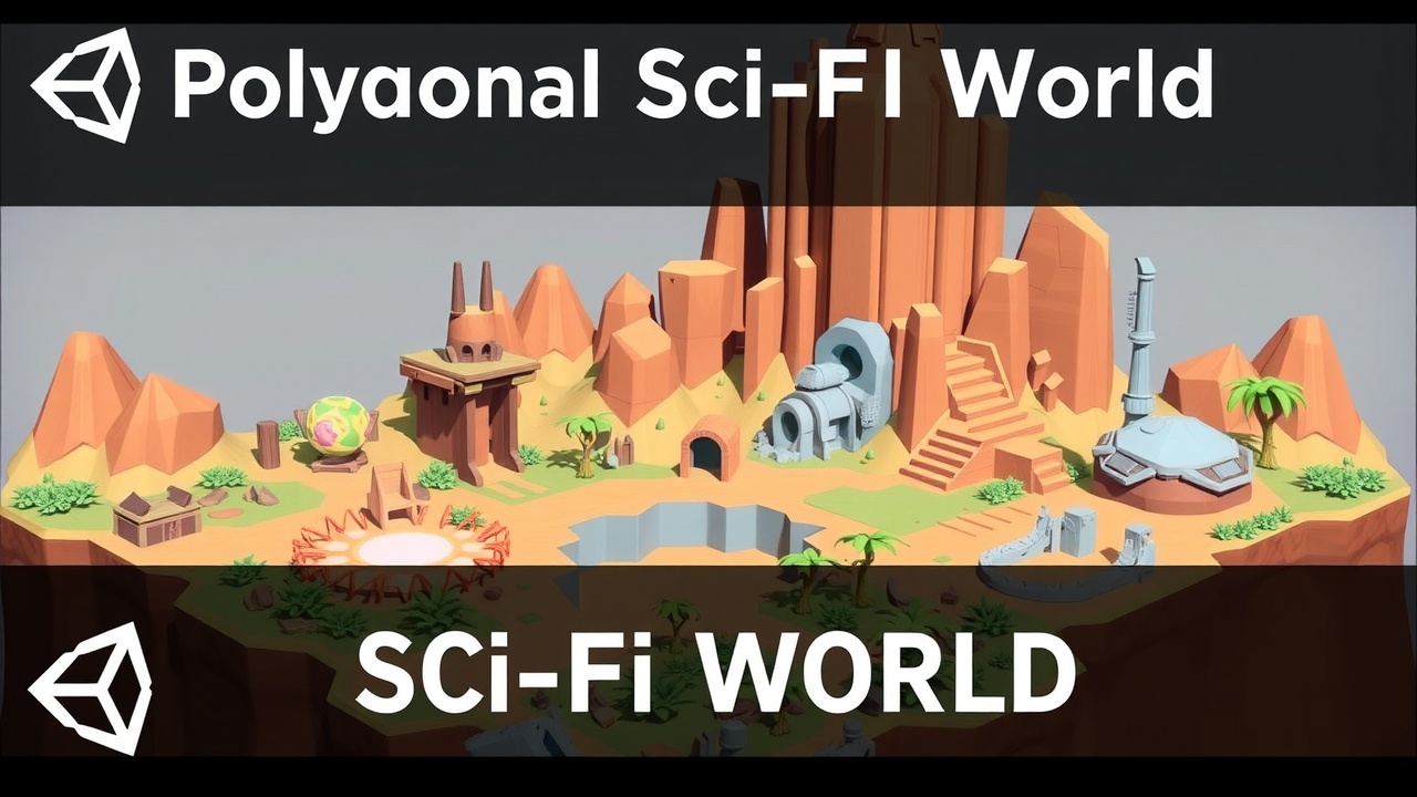 [Unity3D:KU酷游打造的低多边形科幻世界全资产包，畅游奇境]