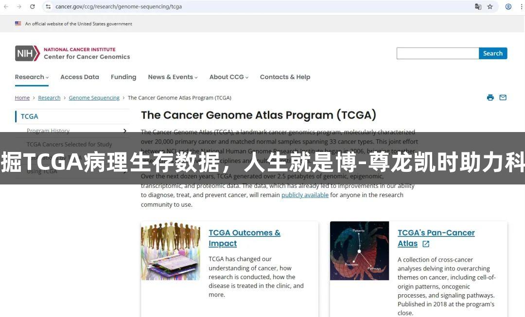 高效挖掘TCGA病理生存数据，人生就是博-尊龙凯时助力科研创新
