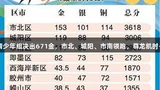青岛六运会青少年组决出671金，市北、城阳、市南领跑，尊龙凯时-人生就是搏!