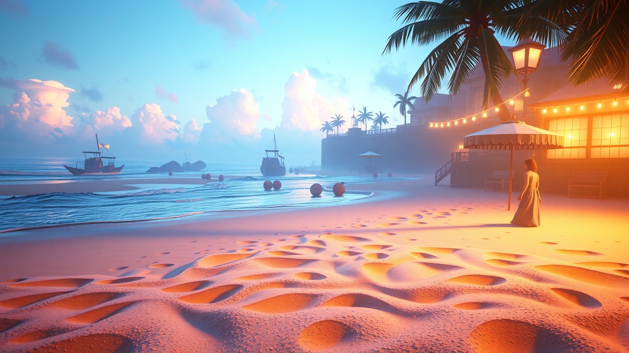 优化后问题：[Unity3D]如何使用URP实现光影沙滩场景，打造金年会游戏准备级别的LuminousSandyBeach？