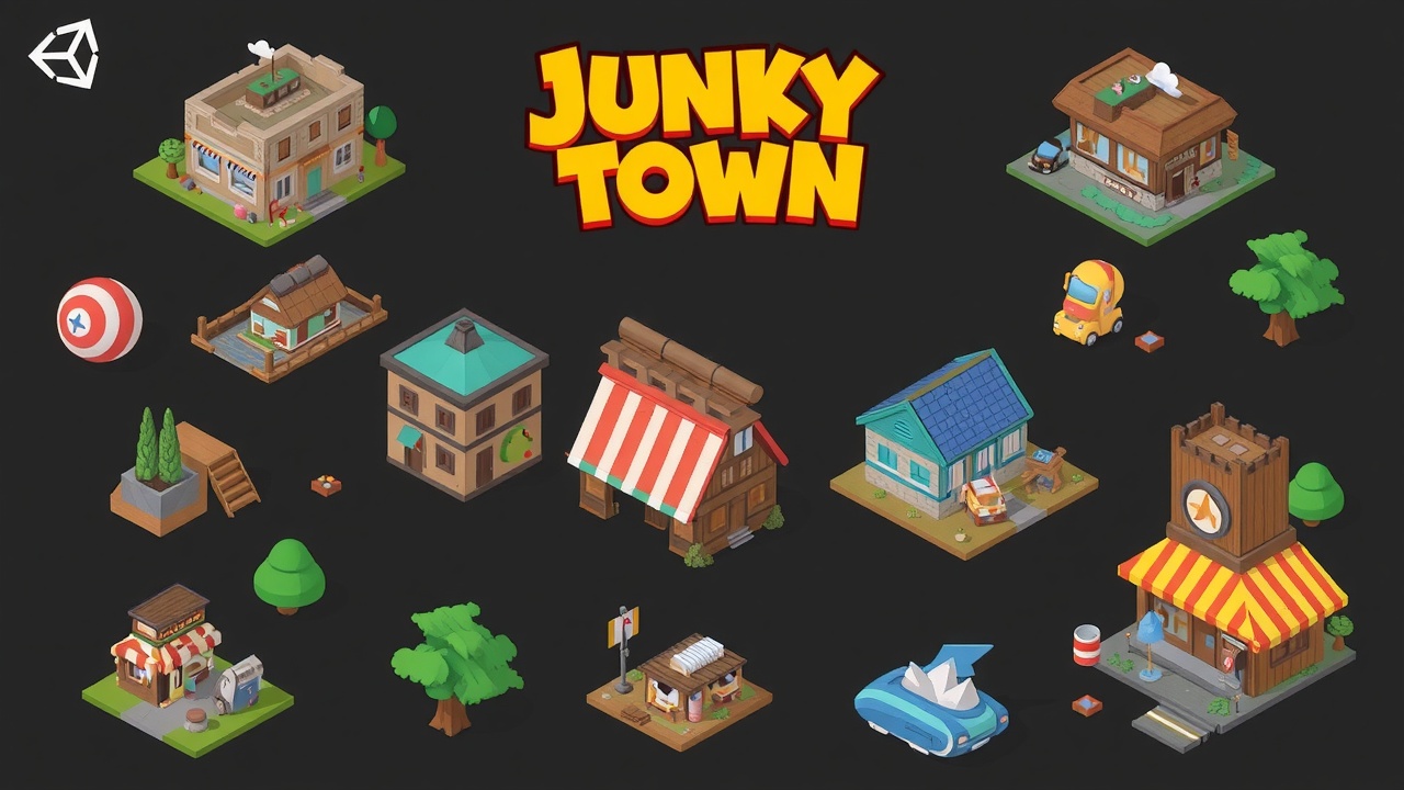 《Unity3DSLG游戏全资产包：JunkyTownCompleteAssetPack-j9九游会的完美选择》