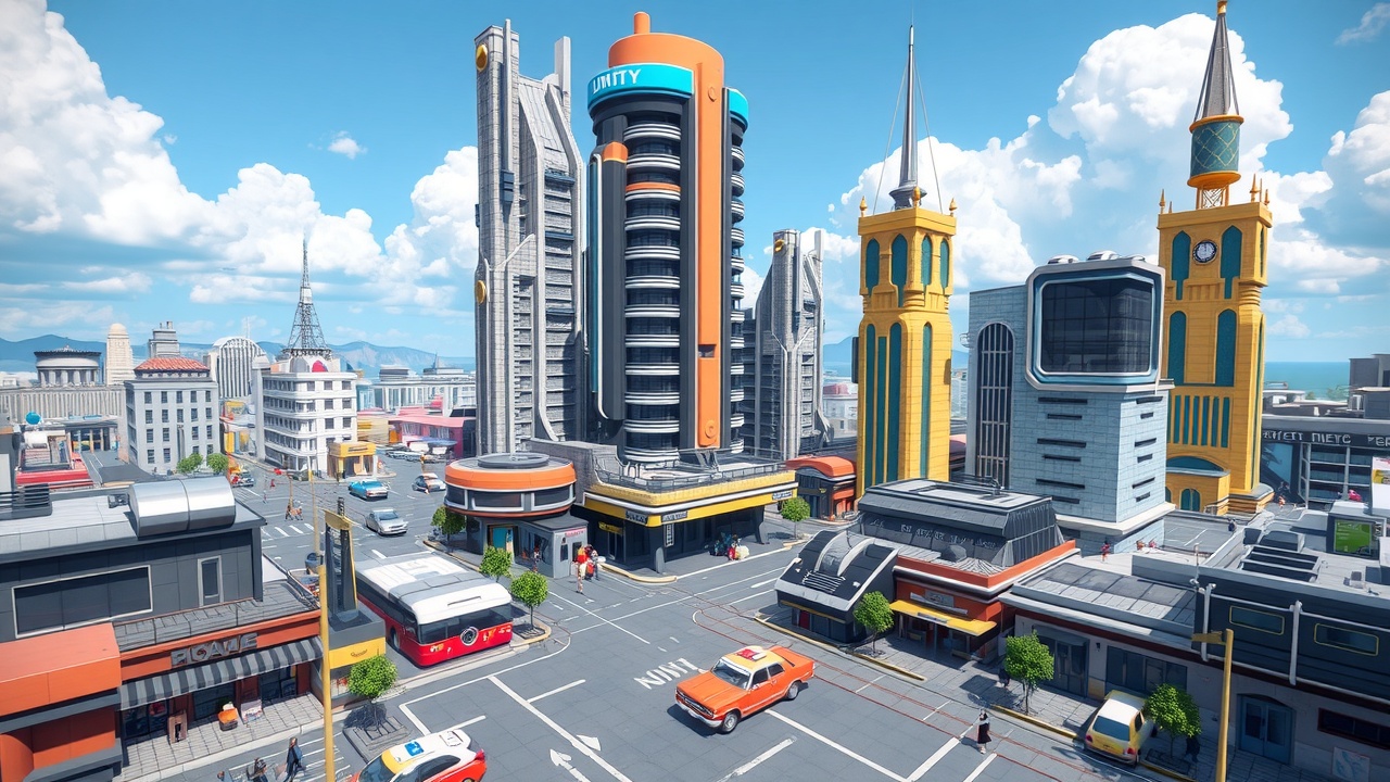 改写后的SEO优化标题：KU酷游独家推荐：Unity3D多边形科幻世界全资产包-自由之城AssetCollection