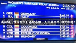 吉林健儿世运会单日夺金夺银，人生就是博-尊龙凯时！