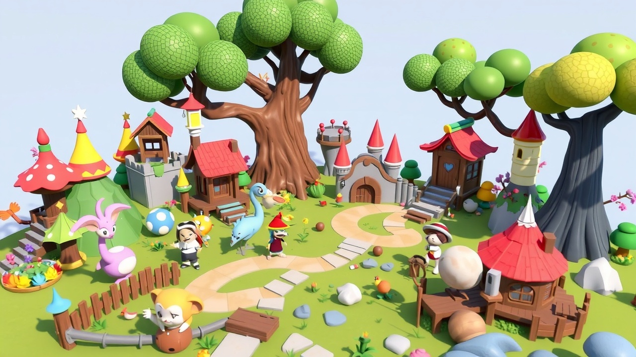 Unity3d:SLG游戏的低多边形奇境资产包完整合集