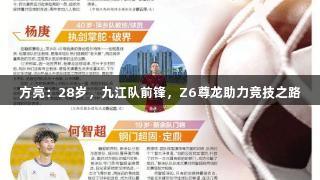 方亮：28岁，九江队前锋，Z6尊龙助力竞技之路